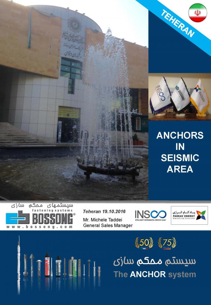 ANCHORS IN SEISMIC AREA - Bossong CONFERENCE in Teheran IRAN